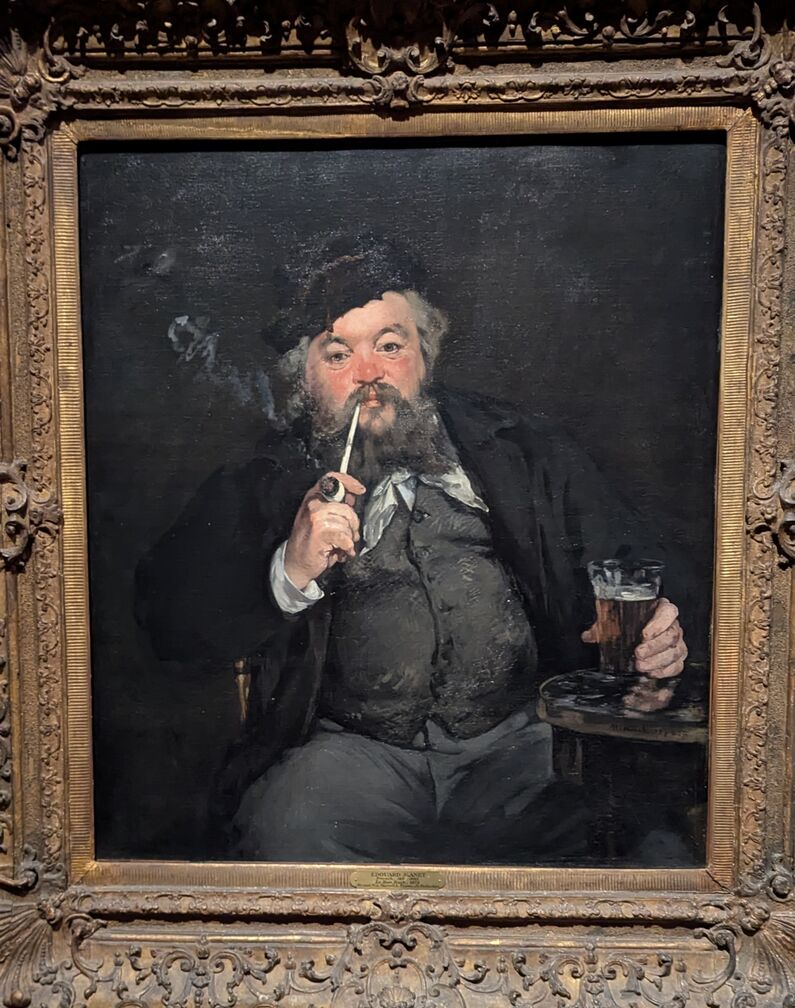 an old painting of a man smoking a pipe click for full resolution.