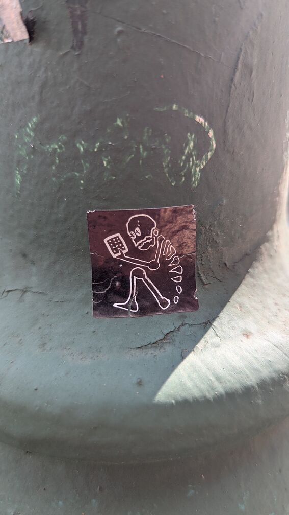 a skeleton reading a book! click for full resolution.