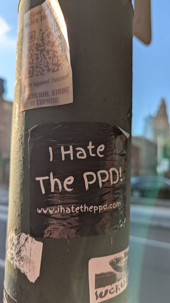A sticker that says I Hate The PPD, with a link to www.ihatetheppd.com click for full resolution.